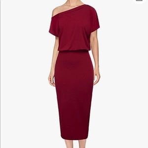 LAST DAY!! Adorable never worn asymmetrical pencil dress! ✏️